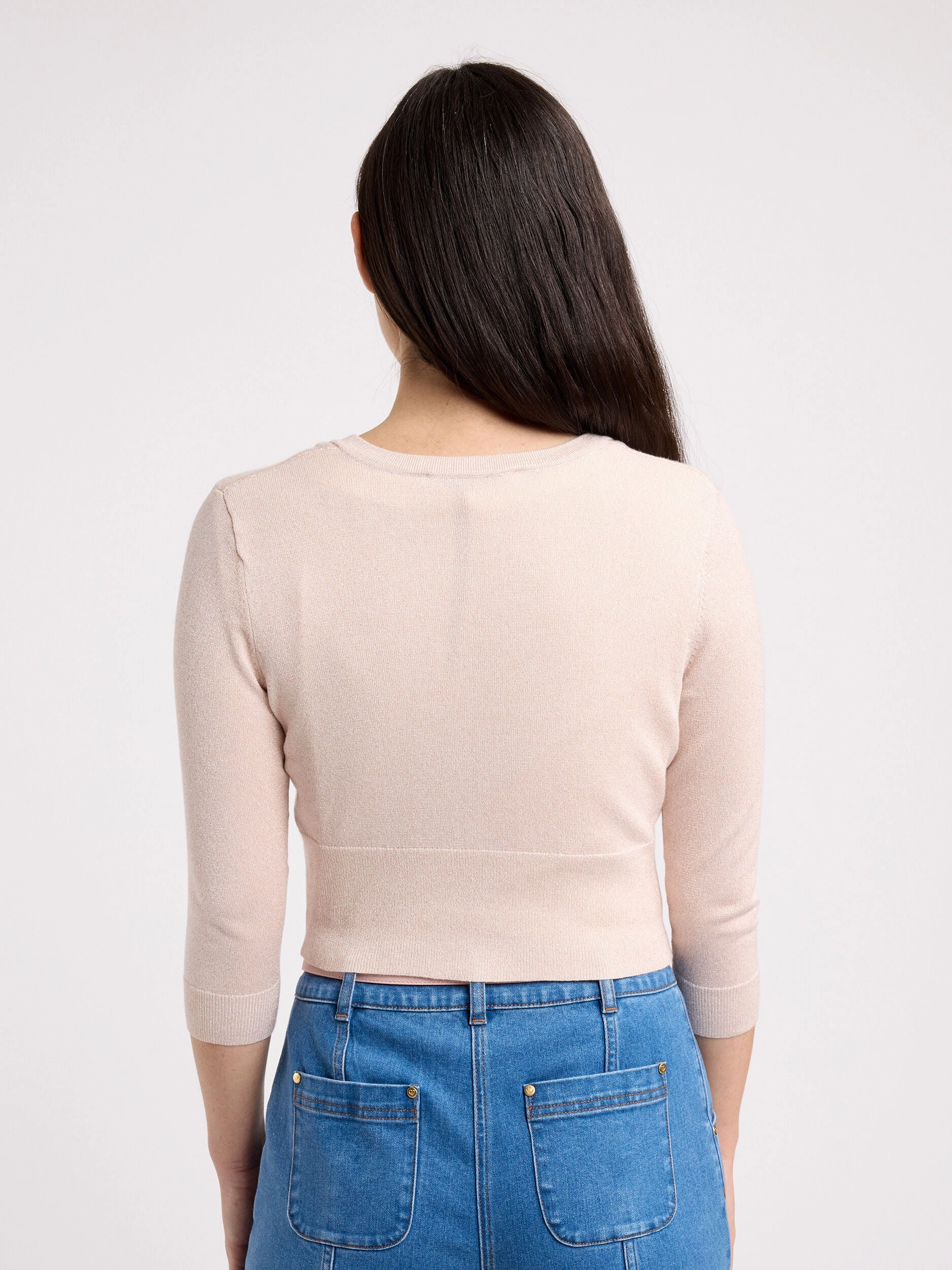 Chessie Shimmer 3/4 Sleeve Cardi