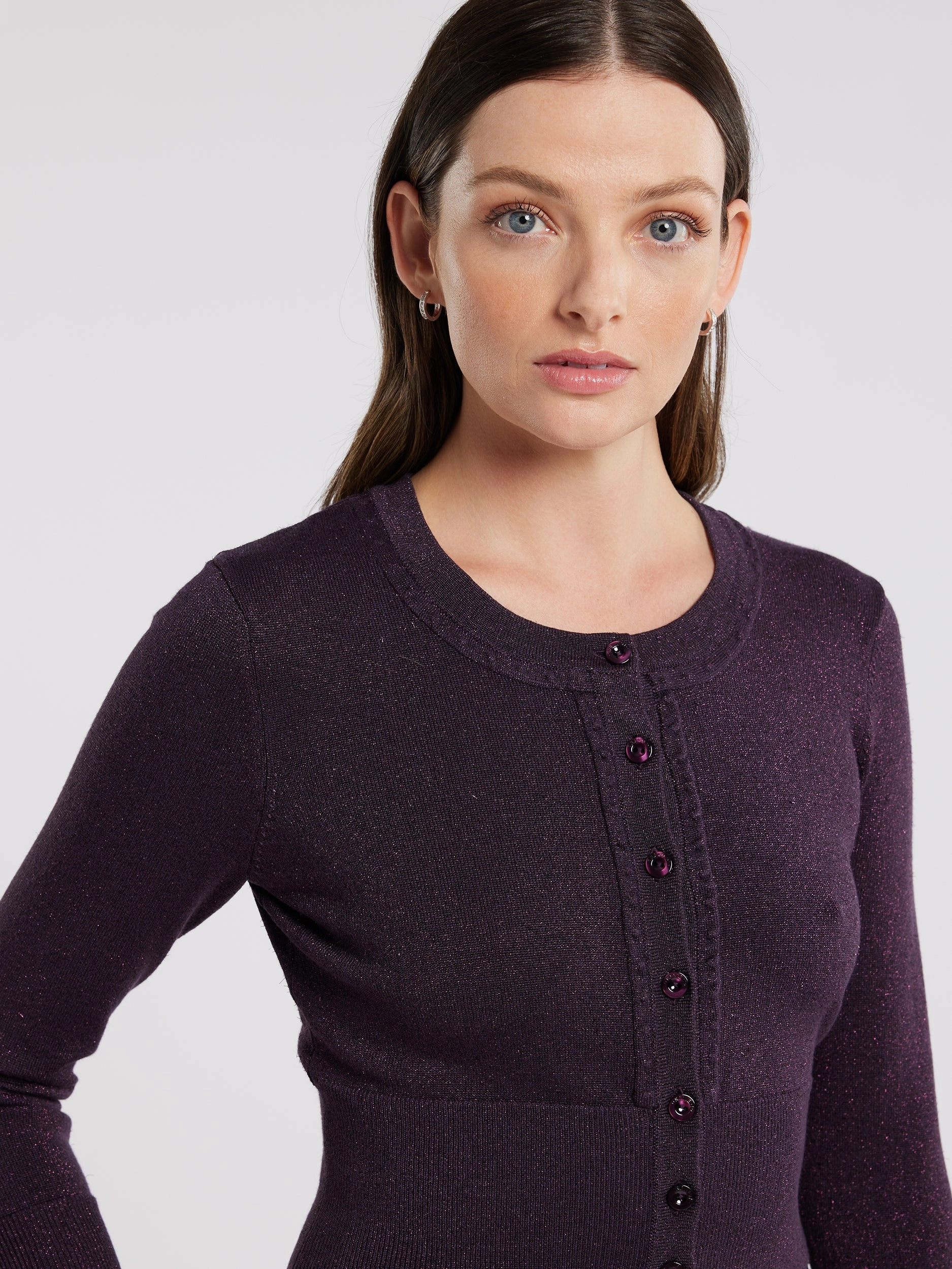 Chessie Shimmer 3/4 Sleeve Cardi