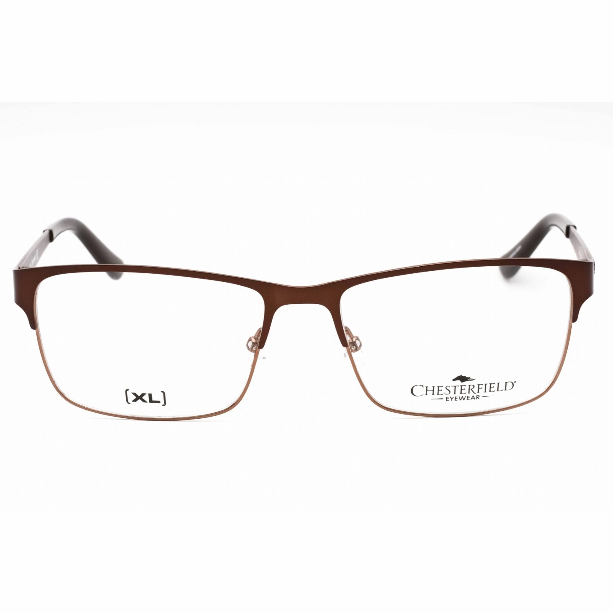 Chesterfield Men's Eyeglasses - Brown Metal Full Rim Rectangular Frame | 34 XL 0RD3 00