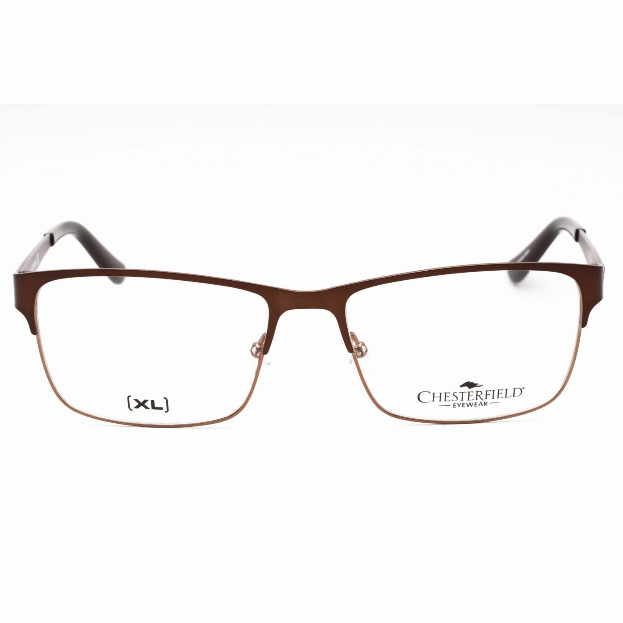 Chesterfield Men's Eyeglasses - Brown Metal Full Rim Rectangular Frame | 34 XL 0RD3 00