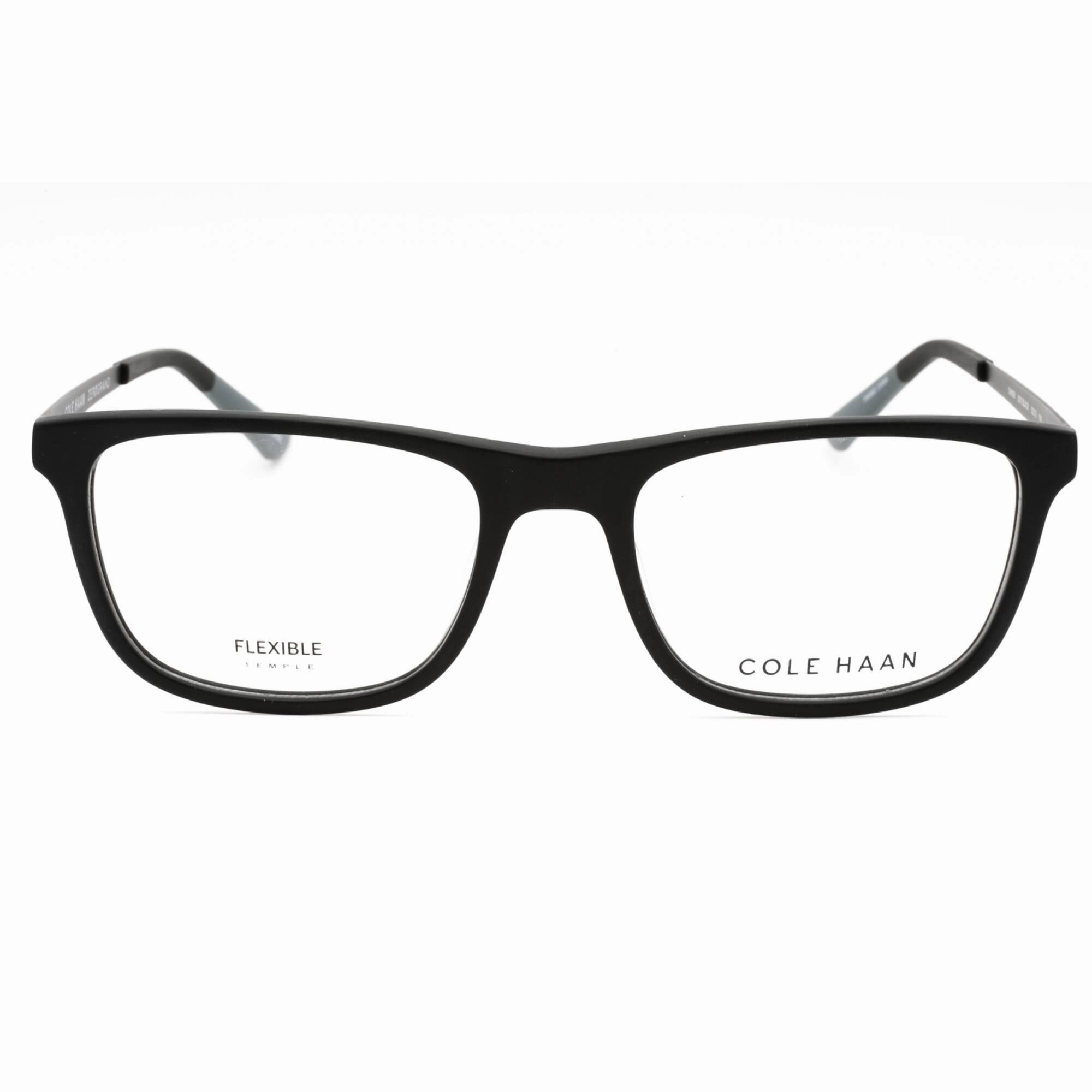 Cole Haan Men's Eyeglasses - Black Plastic Full Rim Rectangular Frame | CH4056 001