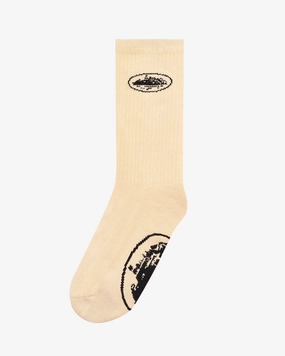 CORTEIZ ALCATRAZ SOCKS CREAM 1 PAIR