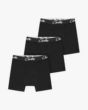 CORTEIZ ALLSTARZ BLACK BOXERS 3 PACK LARGE