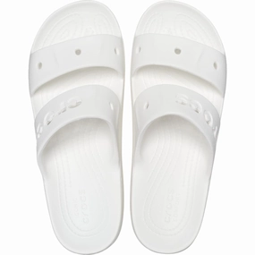 Crocs 208188-100-W6 Baya Platform Slide Sandal White - Iconic Comfort, Customizable Design