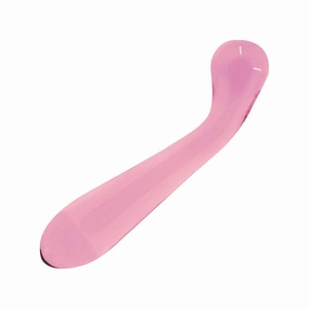 Crystal Pink Glass G-Spot Dildo