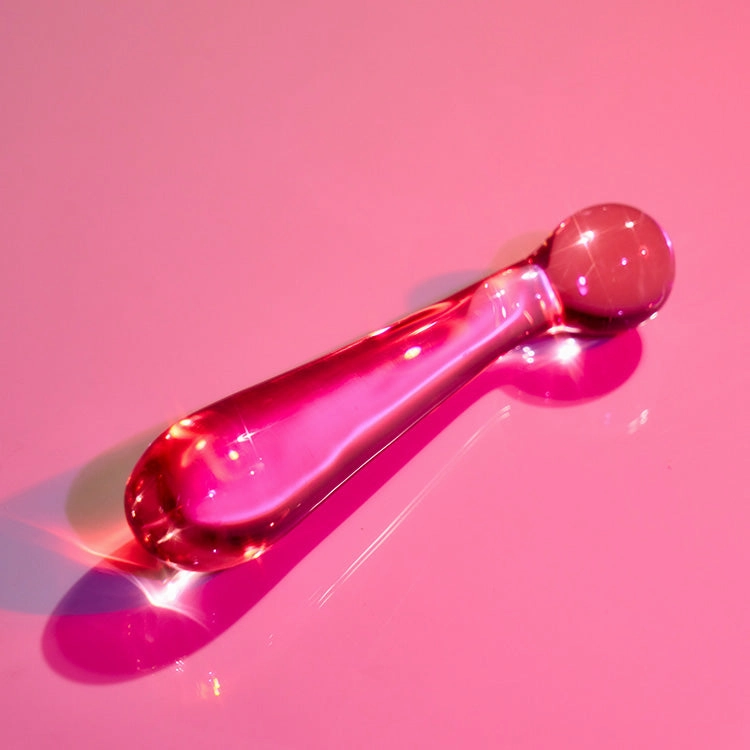 Crystal Pink Glass G-Spot Dildo
