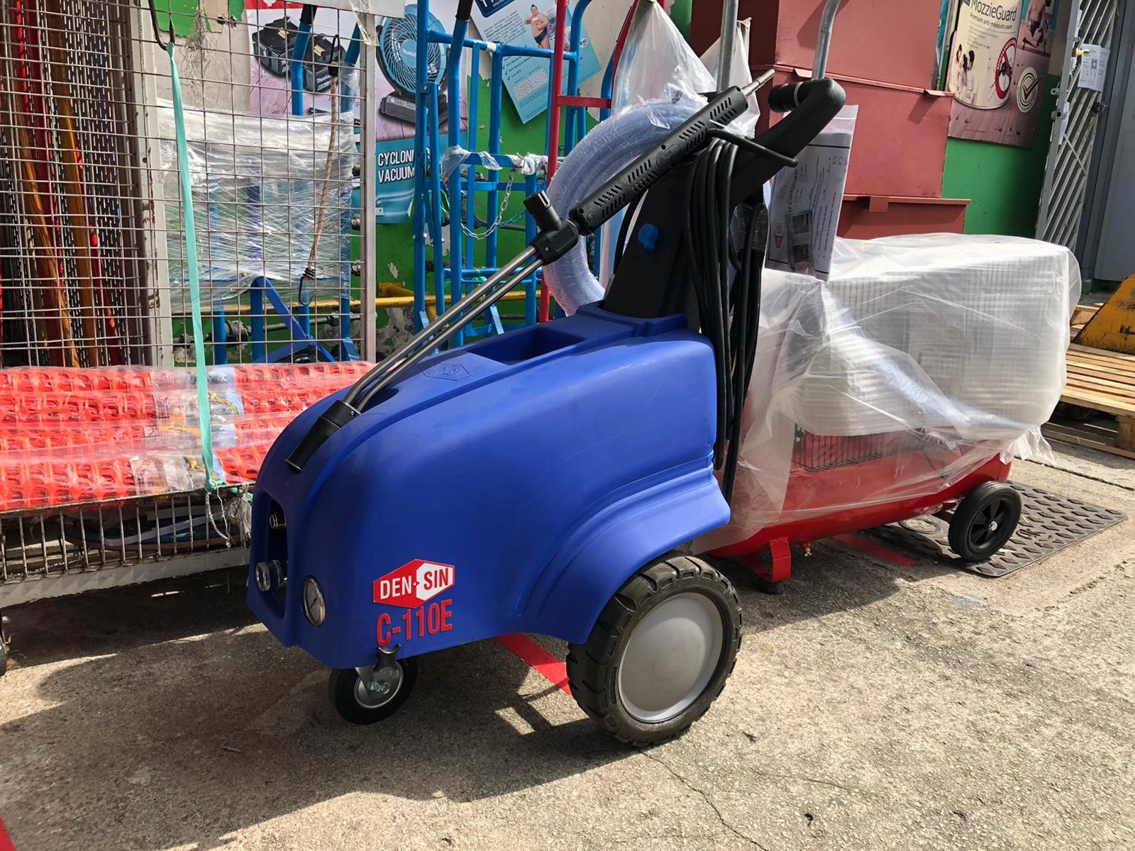 Densin High Pressure Cleaner C110E (with 30m cable   30m HP In/out hose) 110Bar 230V/50Hz (Auto Start Stop) | Model : C110E-AUTO