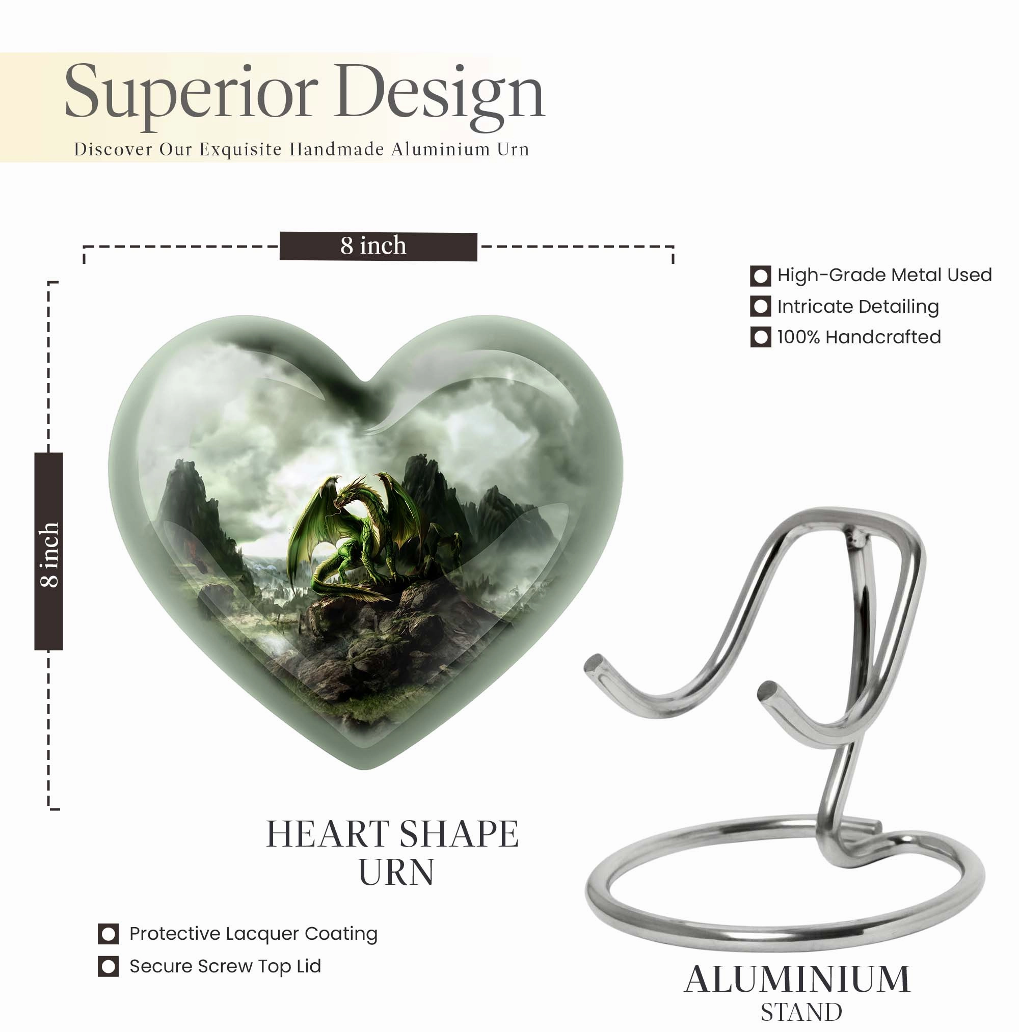 Dragon Slayer's Tribute - Superior Cremation Urn for Men's