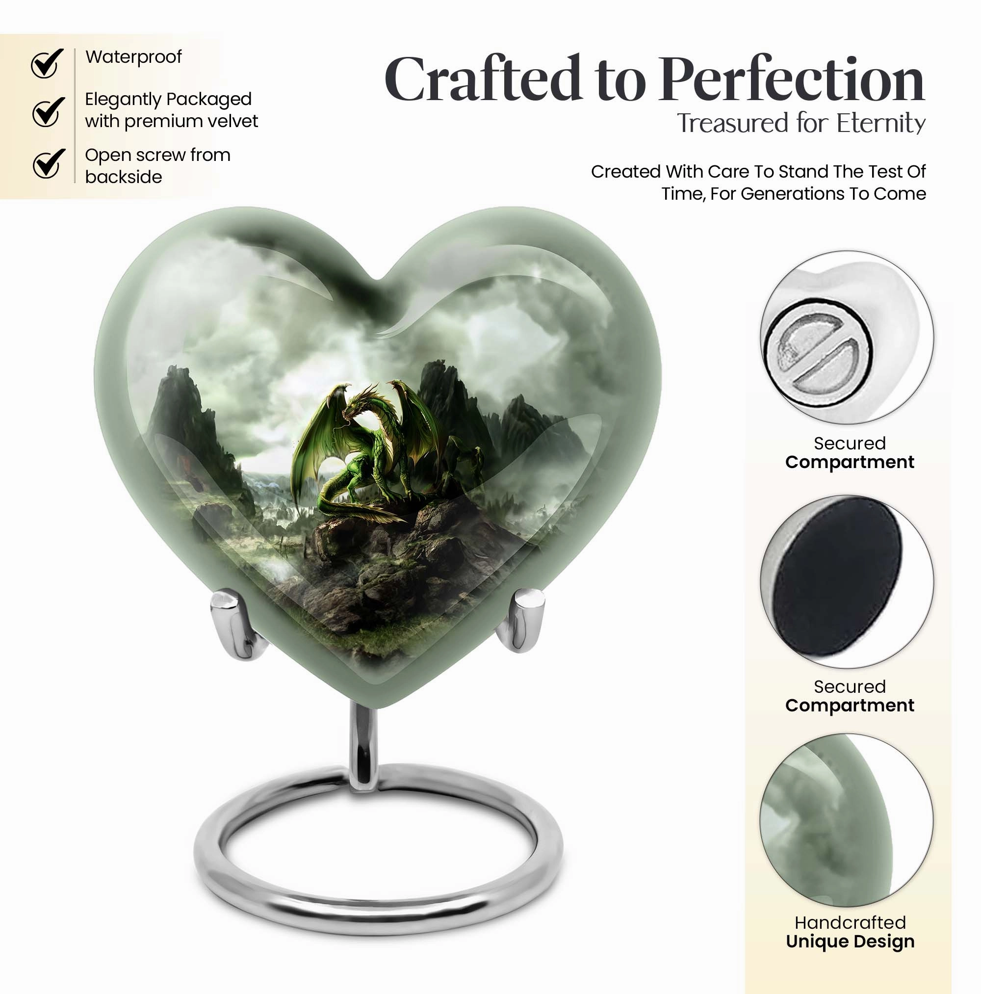 Dragon Slayer's Tribute - Superior Cremation Urn for Men's