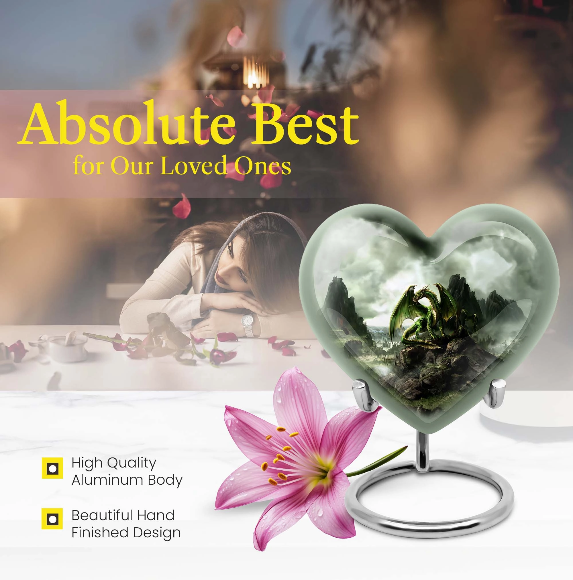Dragon Slayer's Tribute - Superior Cremation Urn for Men's