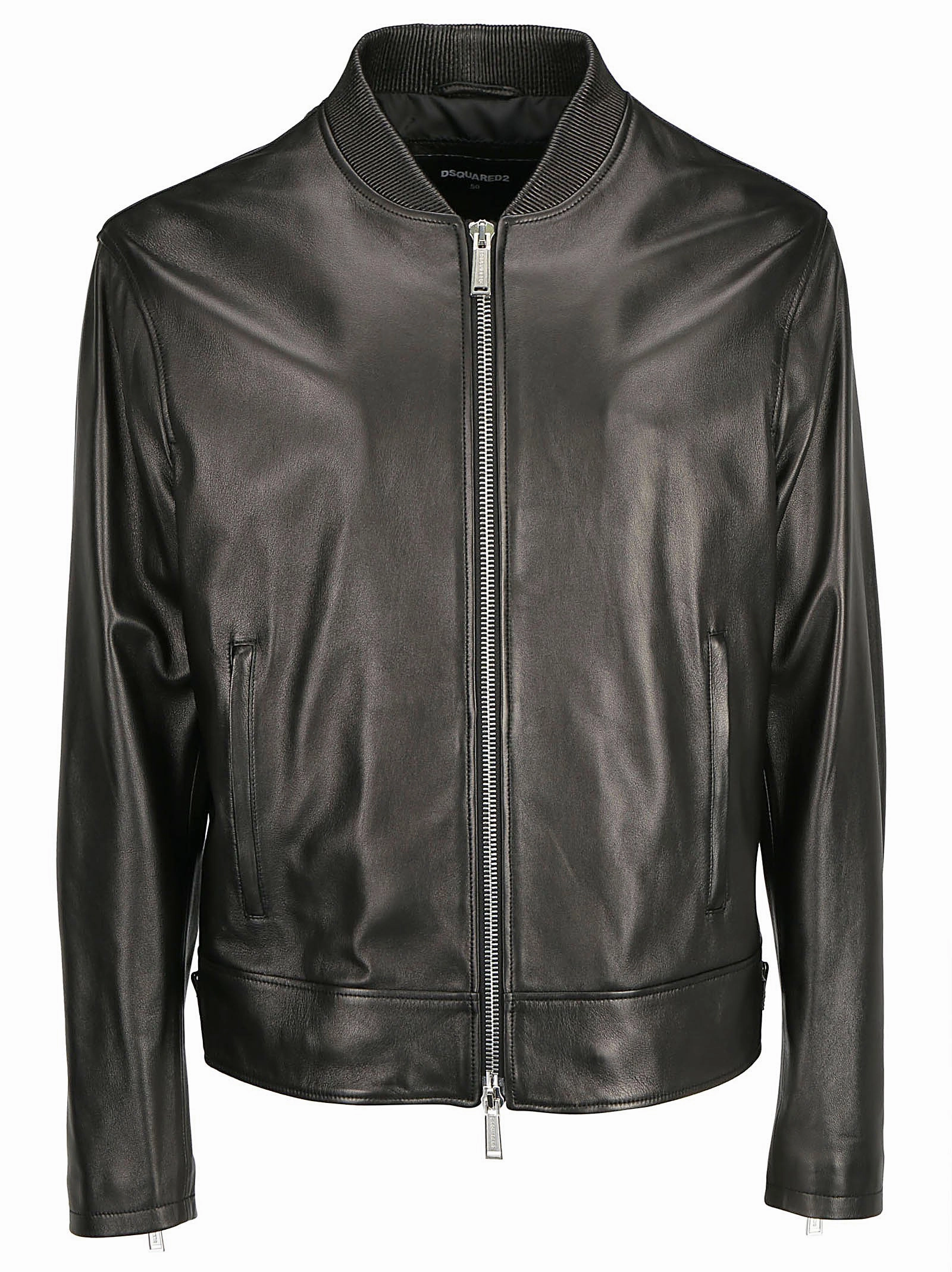 Dsquared2 Leather Bomber Jacket