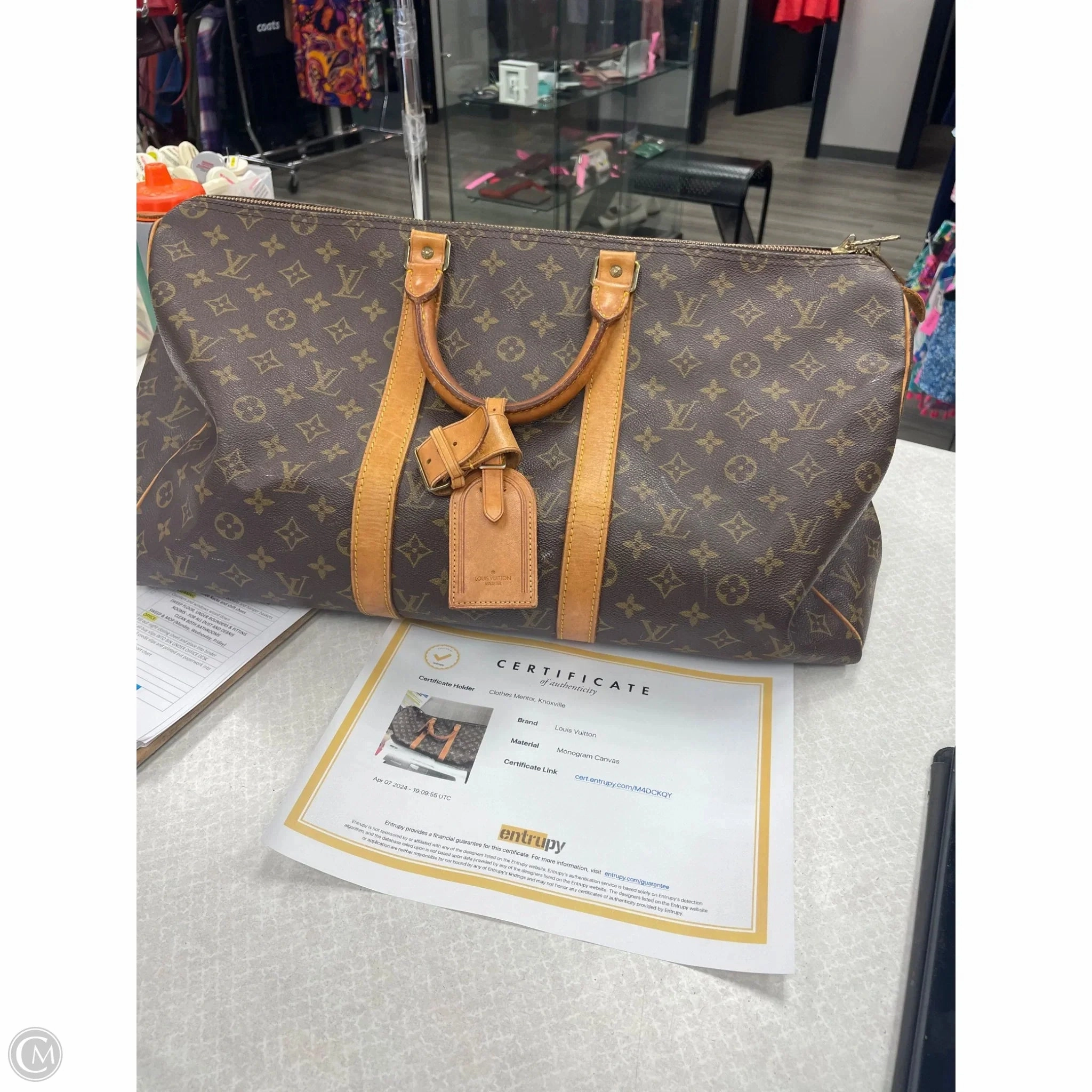 Duffle And Weekender Luxury Designer By Louis Vuitton, Size: Large
