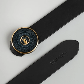 Ethan MEN'S BLACK LEATHER BELT FOR MEN