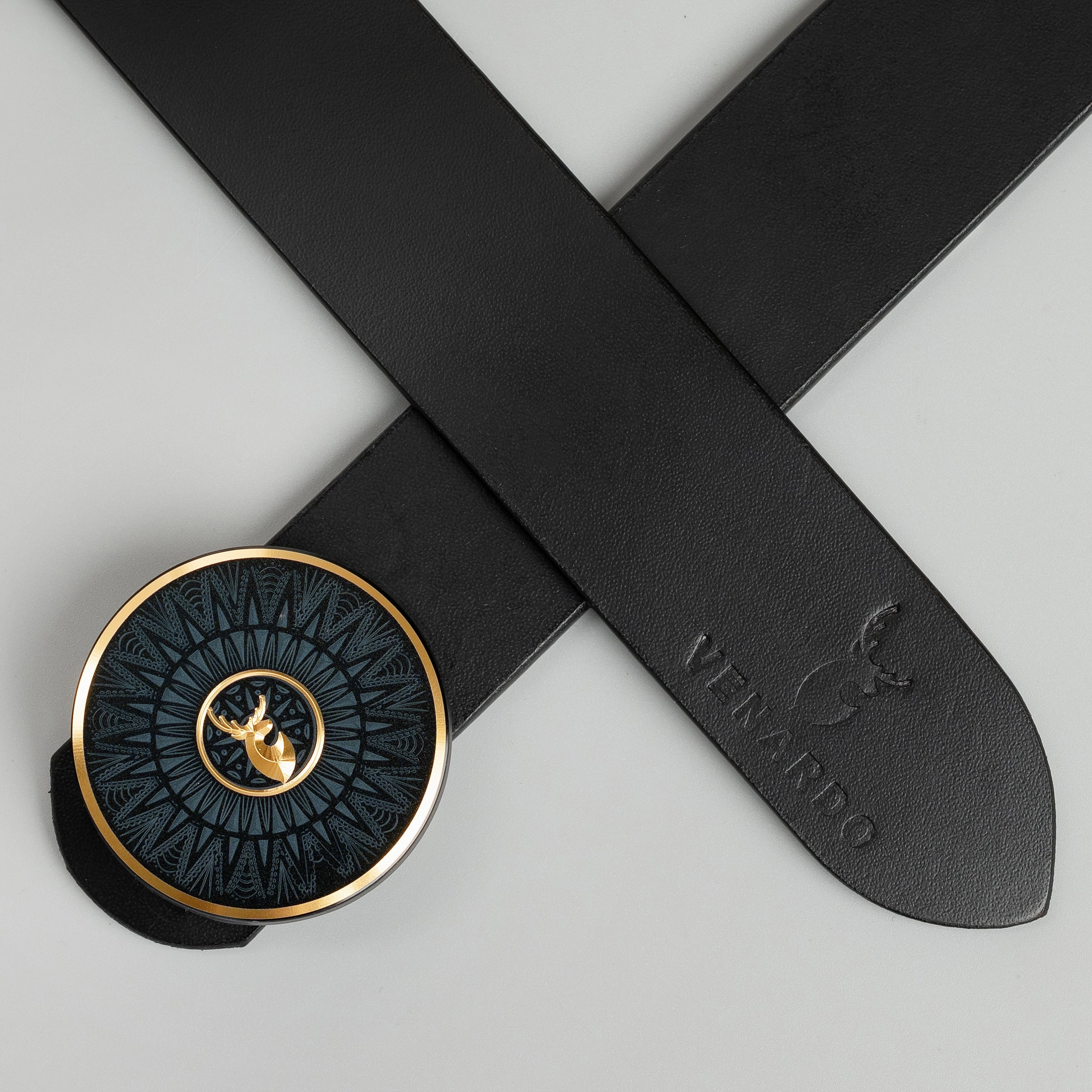 Ethan MEN'S BLACK LEATHER BELT FOR MEN