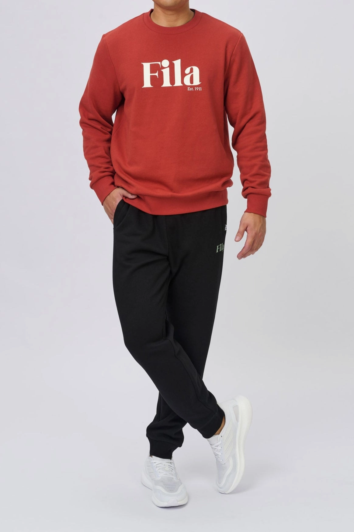 FILA MEN'S JAMIE RED CREW SWEATSHIRT