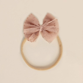 Flutter Tulle Headband - Dusty Rose - FINAL SALE