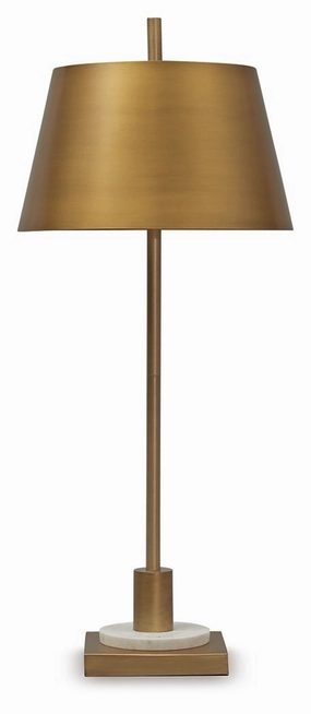 Fritzburn Gold Finish / White Metal Table Lamp