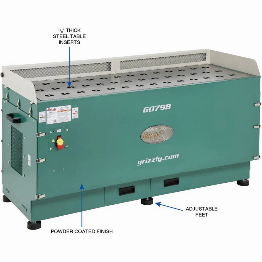 Grizzly G0798 110V 22 Inch x 62 Inch Metalworking Downdraft Table