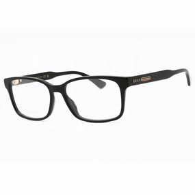 Gucci Men's Eyeglasses - Black Acetate Rectangular Frame Clear Lens | GG0826O 004