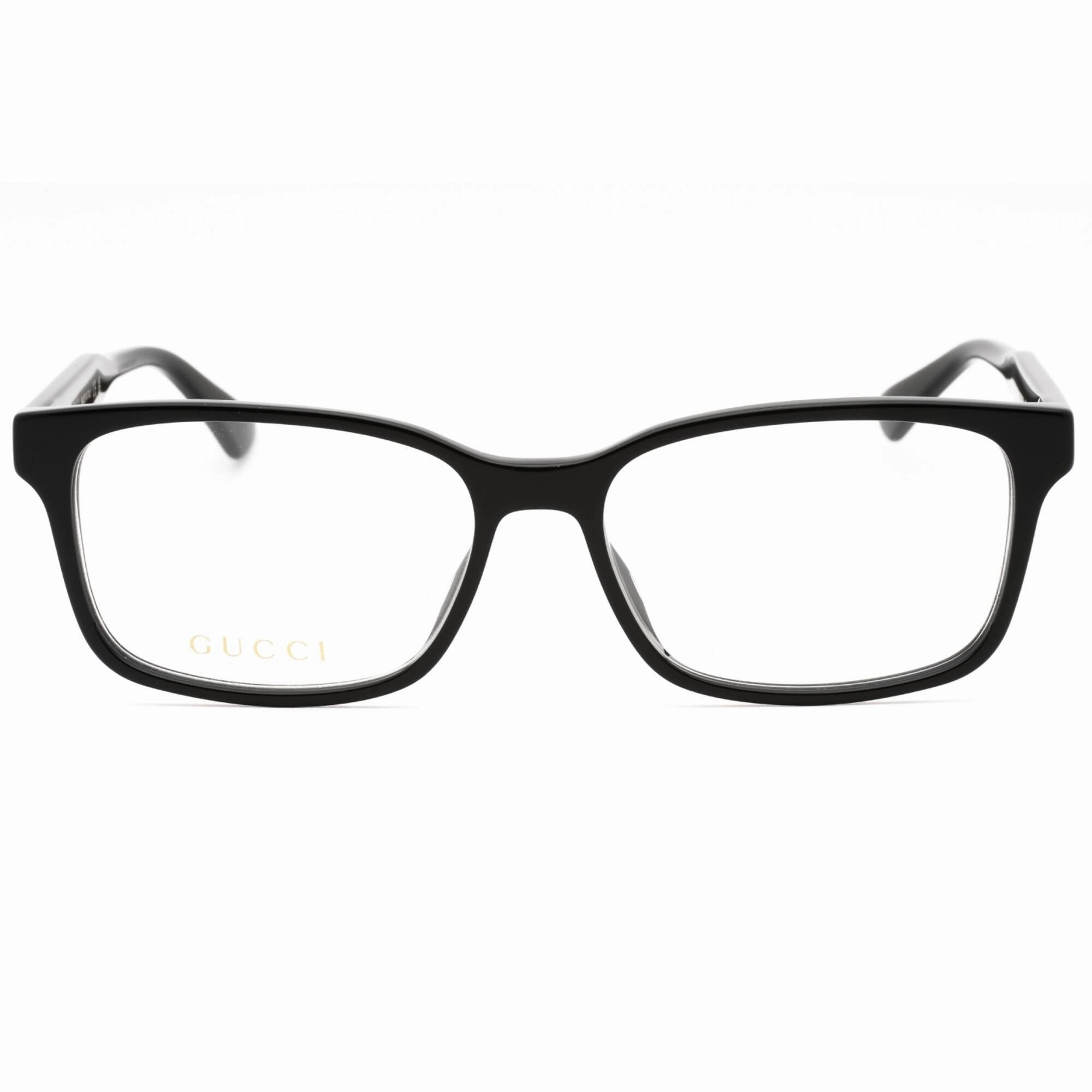 Gucci Men's Eyeglasses - Black Acetate Rectangular Frame Clear Lens | GG0826O 004