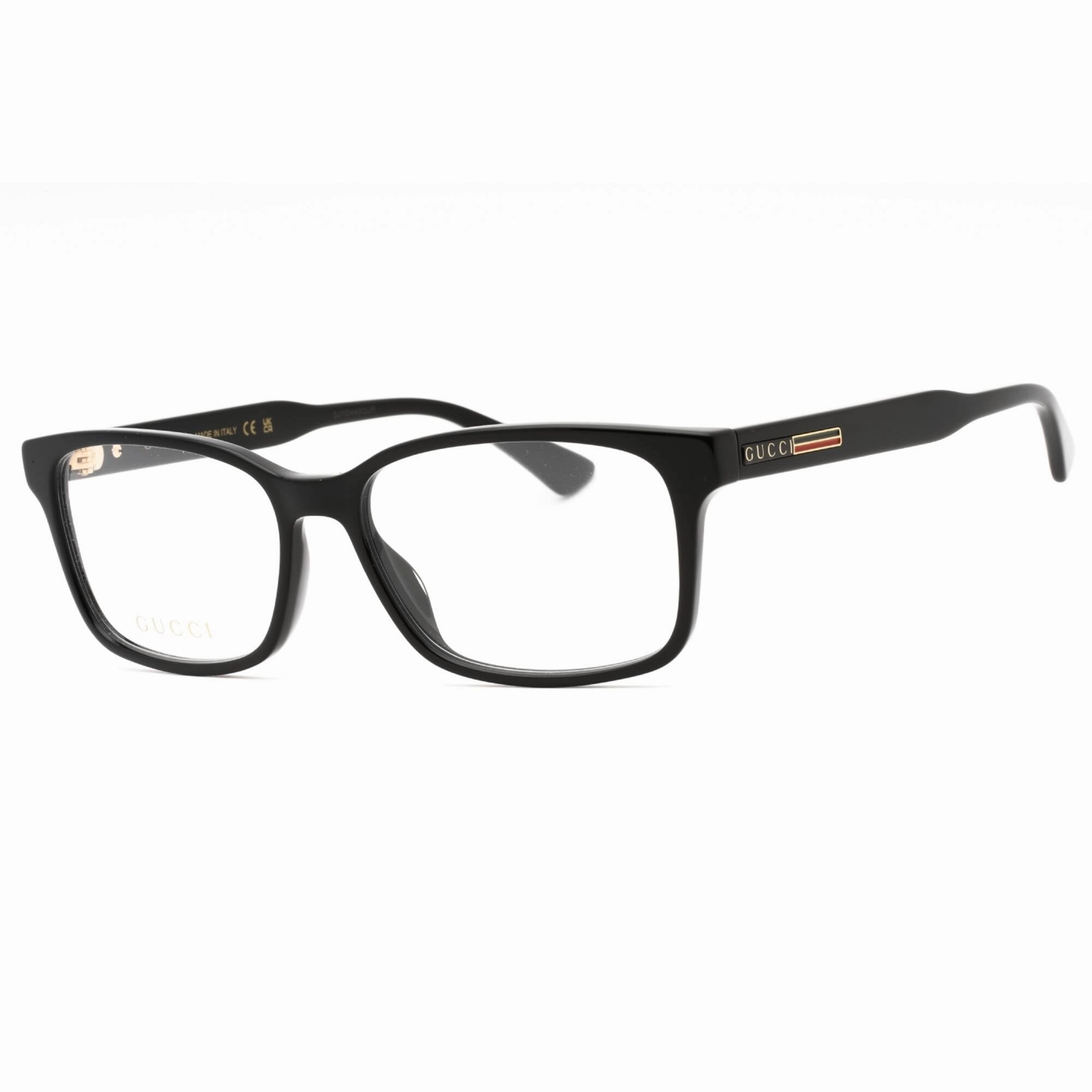 Gucci Men's Eyeglasses - Black Acetate Rectangular Frame Clear Lens | GG0826O 004