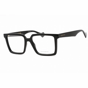 Gucci Men's Eyeglasses - Black Plastic Full Rim Rectangular Shape Frame | GG1540O 005