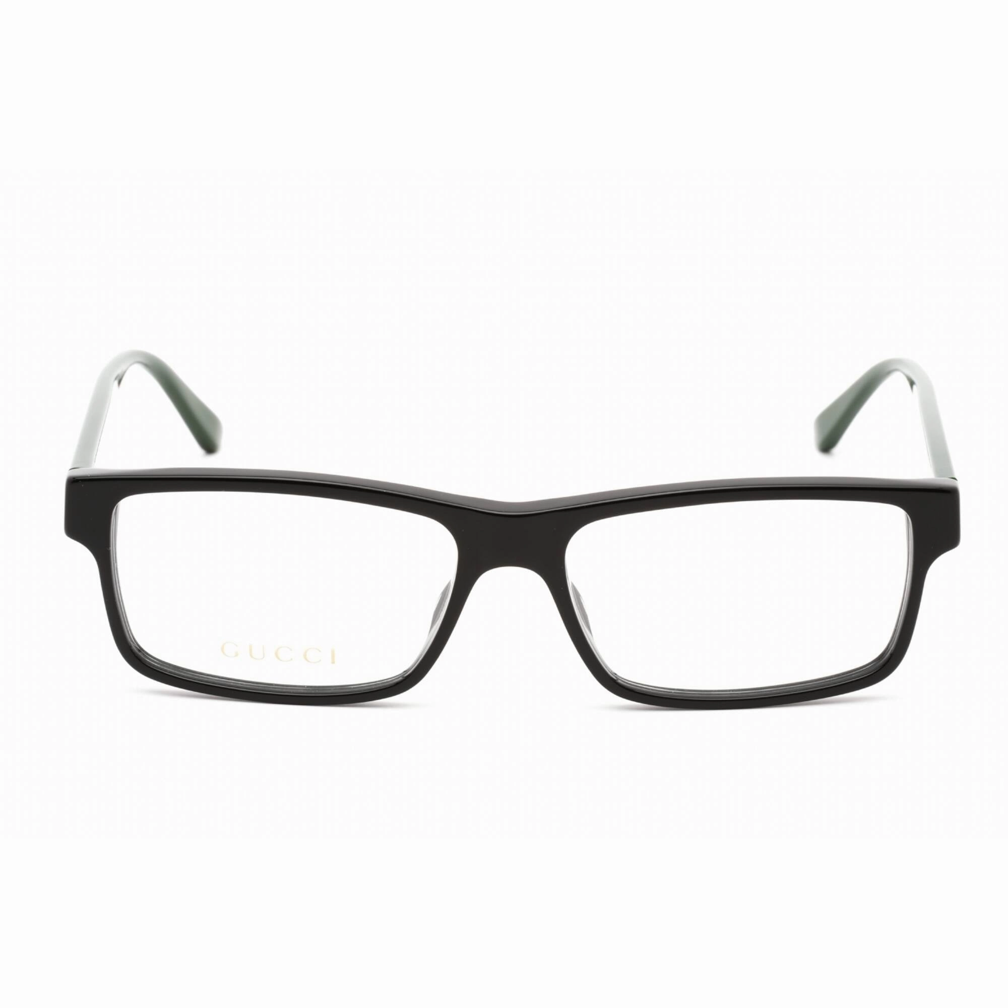 Gucci Men's Eyeglasses - Green Acetate Full Rim Rectangular Shape Frame | GG0752O 001
