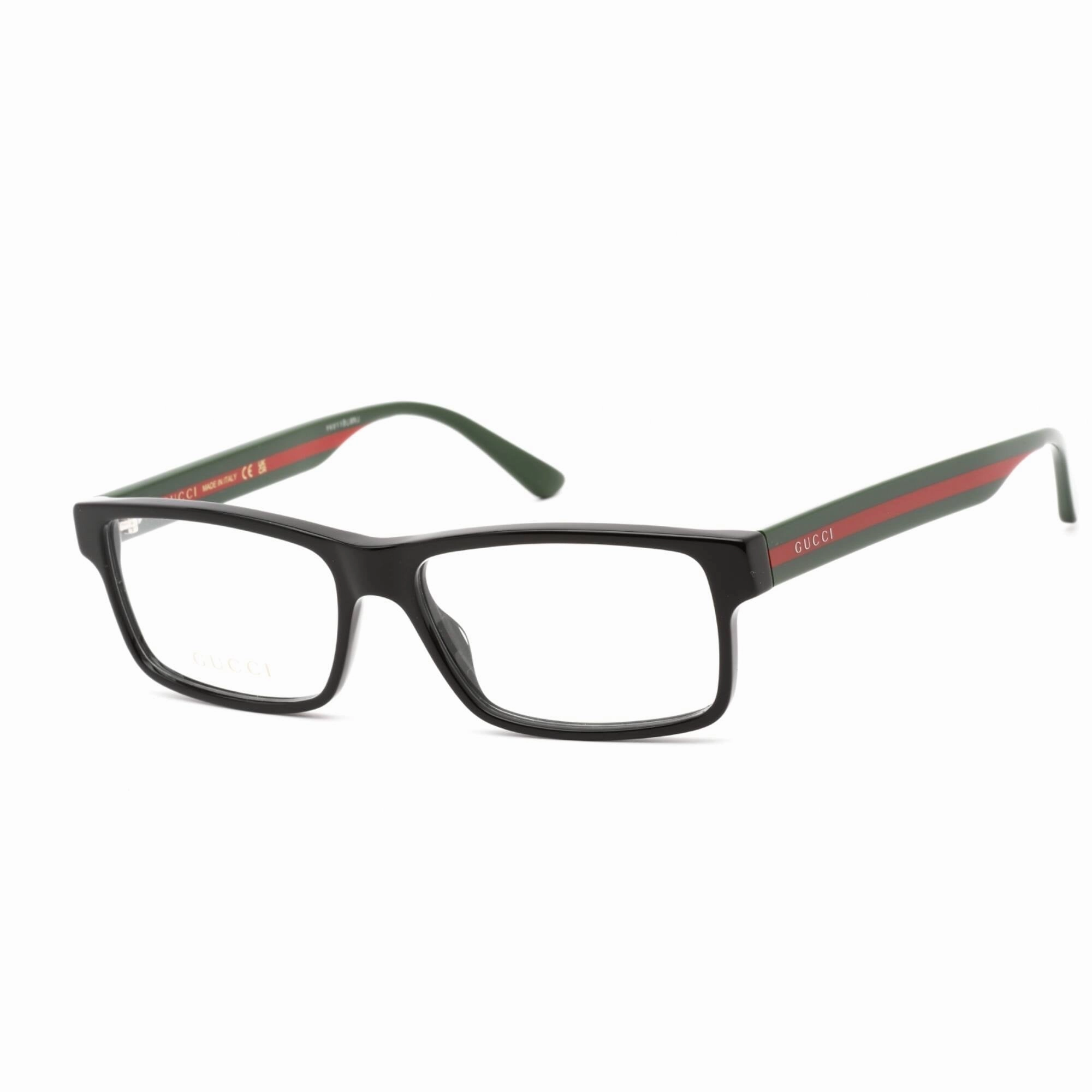 Gucci Men's Eyeglasses - Green Acetate Full Rim Rectangular Shape Frame | GG0752O 001