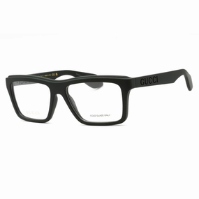 Gucci Men's Eyeglasses - Green Injected Propionate Rectangular Frame | GG1573O 003
