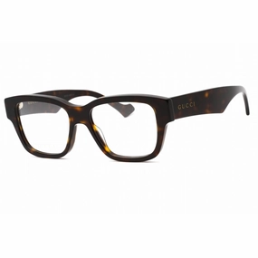 Gucci Men's Eyeglasses - Tortoise Acetate Full Rim Square Shape Frame | GG1428O 002