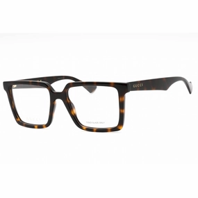 Gucci Men's Eyeglasses - Tortoise Plastic Full Rim Rectangular Frame | GG1540O 006