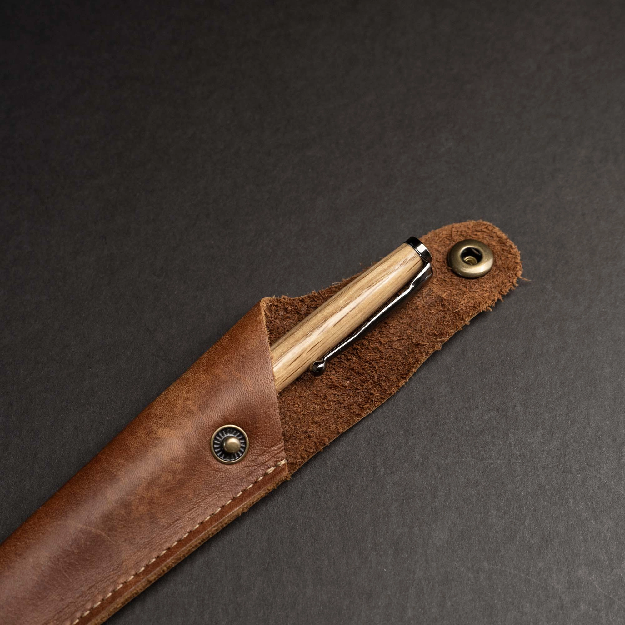 Hand-Turned Tennessee Whiskey Barrel Wood Comfort Style Pen   Pen Sleeve
