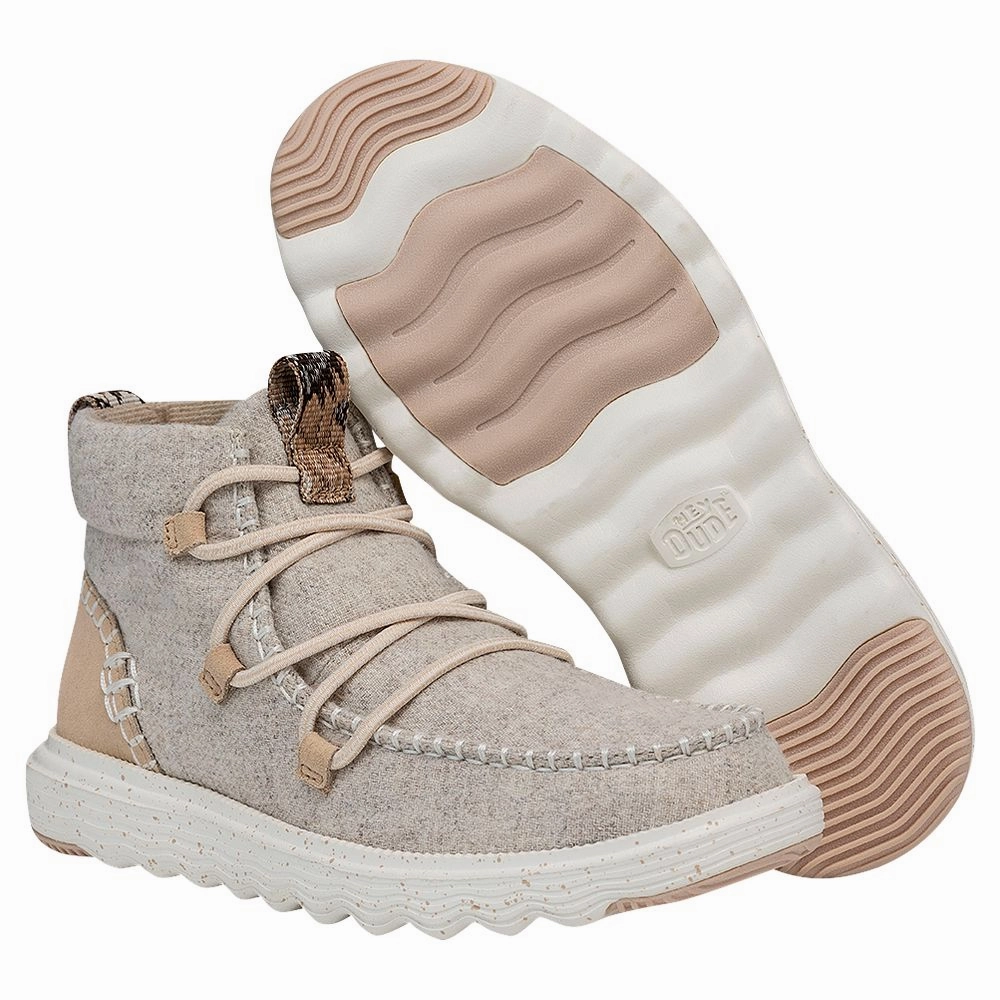 HEYDUDE Reyes Boots for Ladies - Light Grey - 7M