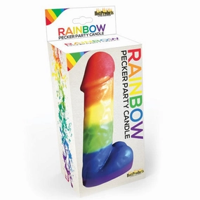 Hott Products - Rainbow Pecker Party Candle (Multi Colour)