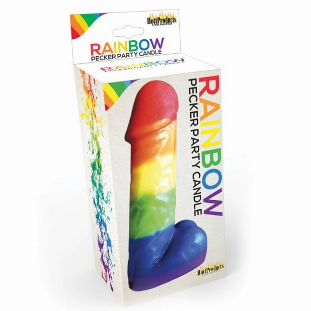 Hott Products - Rainbow Pecker Party Candle (Multi Colour)