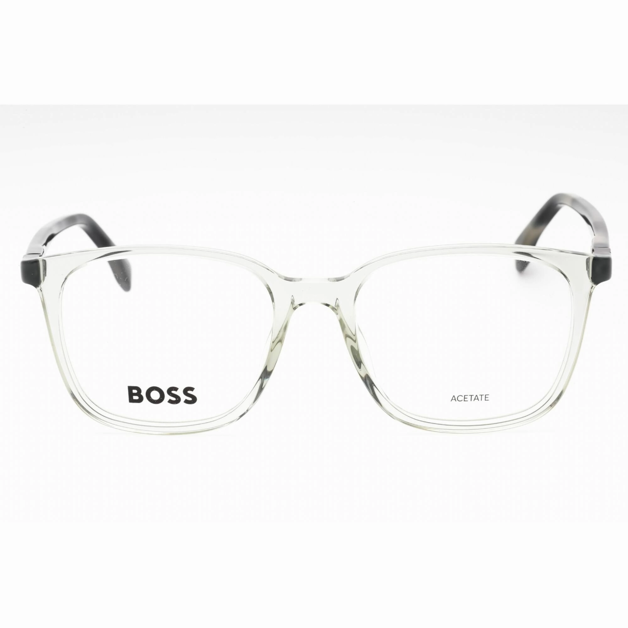 Hugo Boss Men's Eyeglasses - Green Havana Grey Plastic Square | BOSS 1494 0676 00