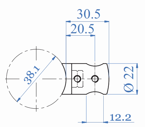 Inox Round Bar Holder