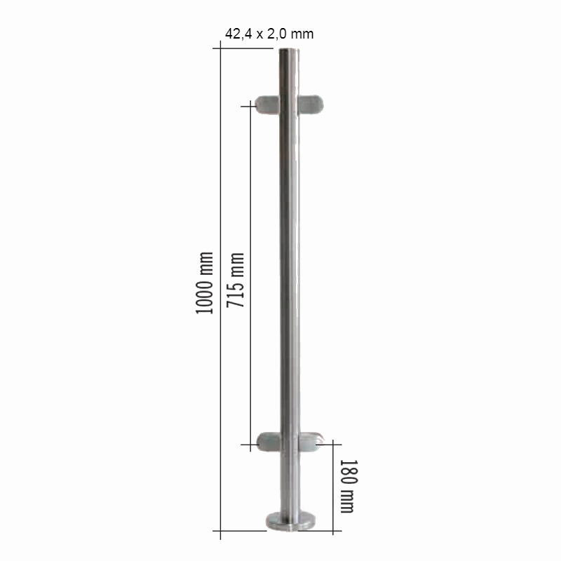 Inox® Round Section Newel Line Post