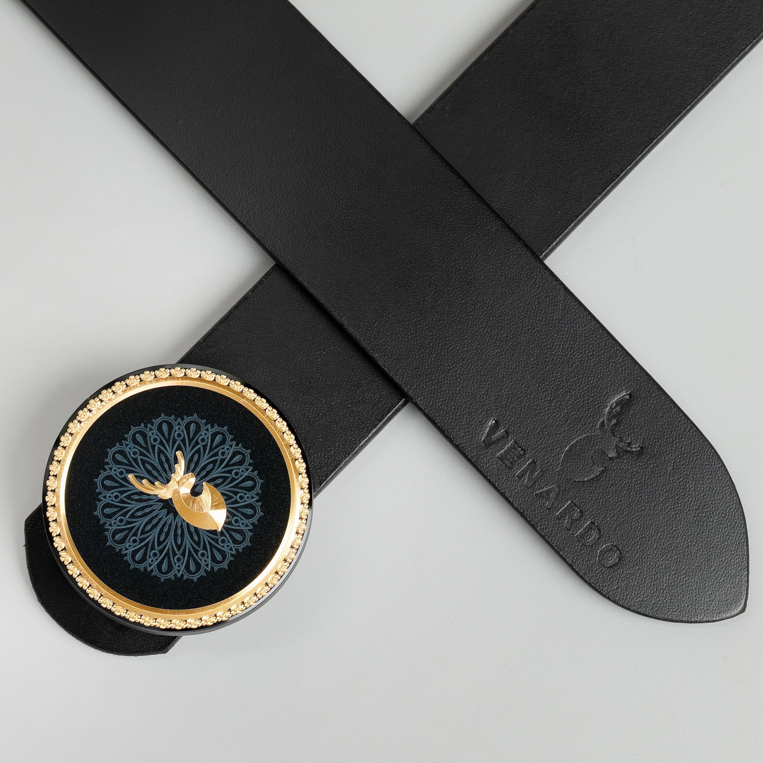 Jacob MEN'S BLACK LEATHER BELT FOR MEN