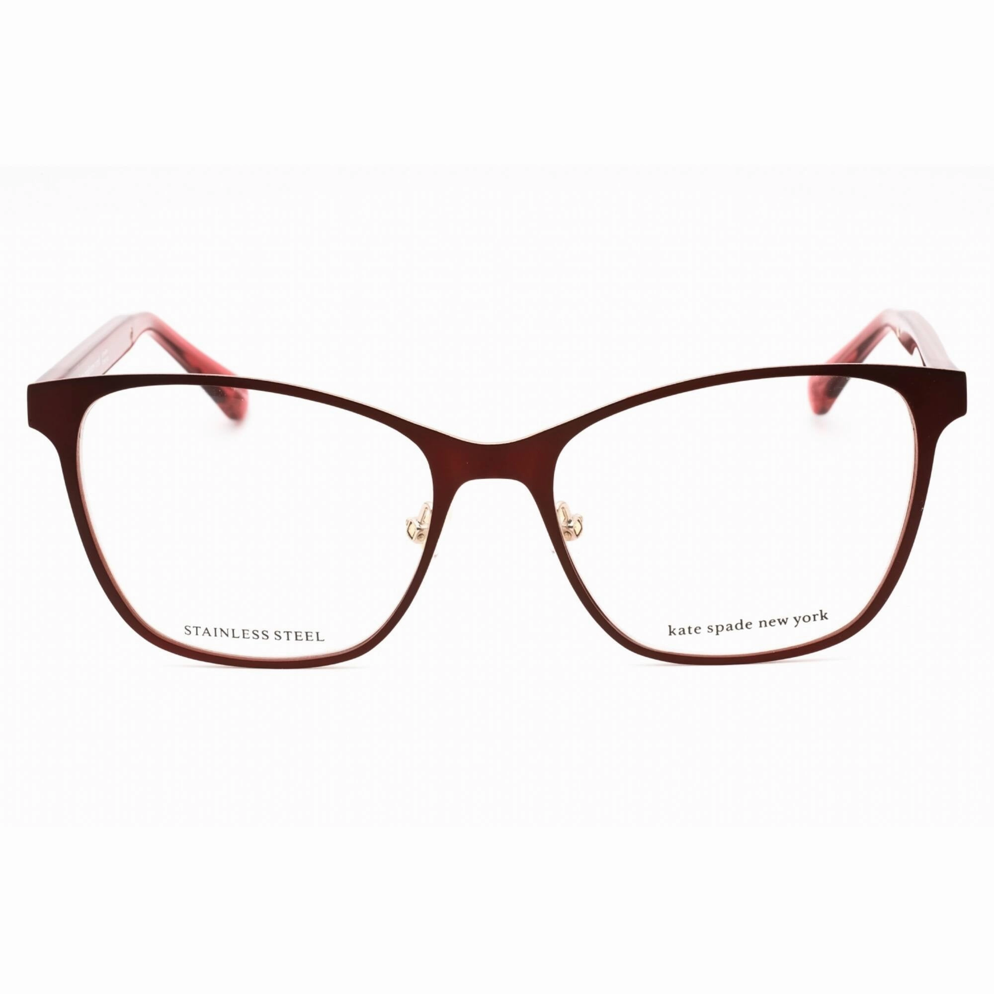 Kate Spade Men's Eyeglasses - Red Metal Cat Eye Frame Clear Demo Lens | Seline C9A