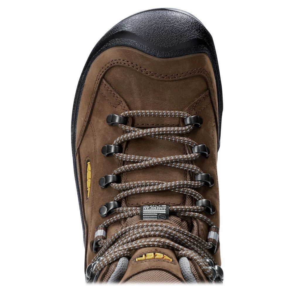 KEEN 1020218 Durand II Mid Waterproof Hiking Boots for Men - Cascade Brown/Gargoyle - 9.5M