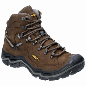 KEEN 1020218 Durand II Mid Waterproof Hiking Boots for Men - Cascade Brown/Gargoyle - 9.5M