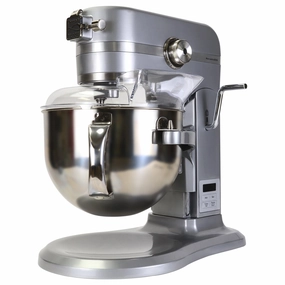 Kenmore Elite Heavy-Duty 6 Qt Bowl-Lift Stand Mixer, 600 Watts, with Flat Beater, Wire Whisk, Dough Hook, Stainless Steel Bowls, LED Light, Digital Countdown Timer, Metallic Gray