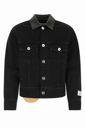 Lanvin Logo Printed Denim Jacket