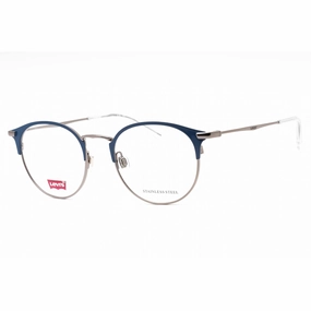 Levi's Men's Eyeglasses - Blue Full Rim Round Frame Clear Demo Lens | LV 5008 0PJP 00