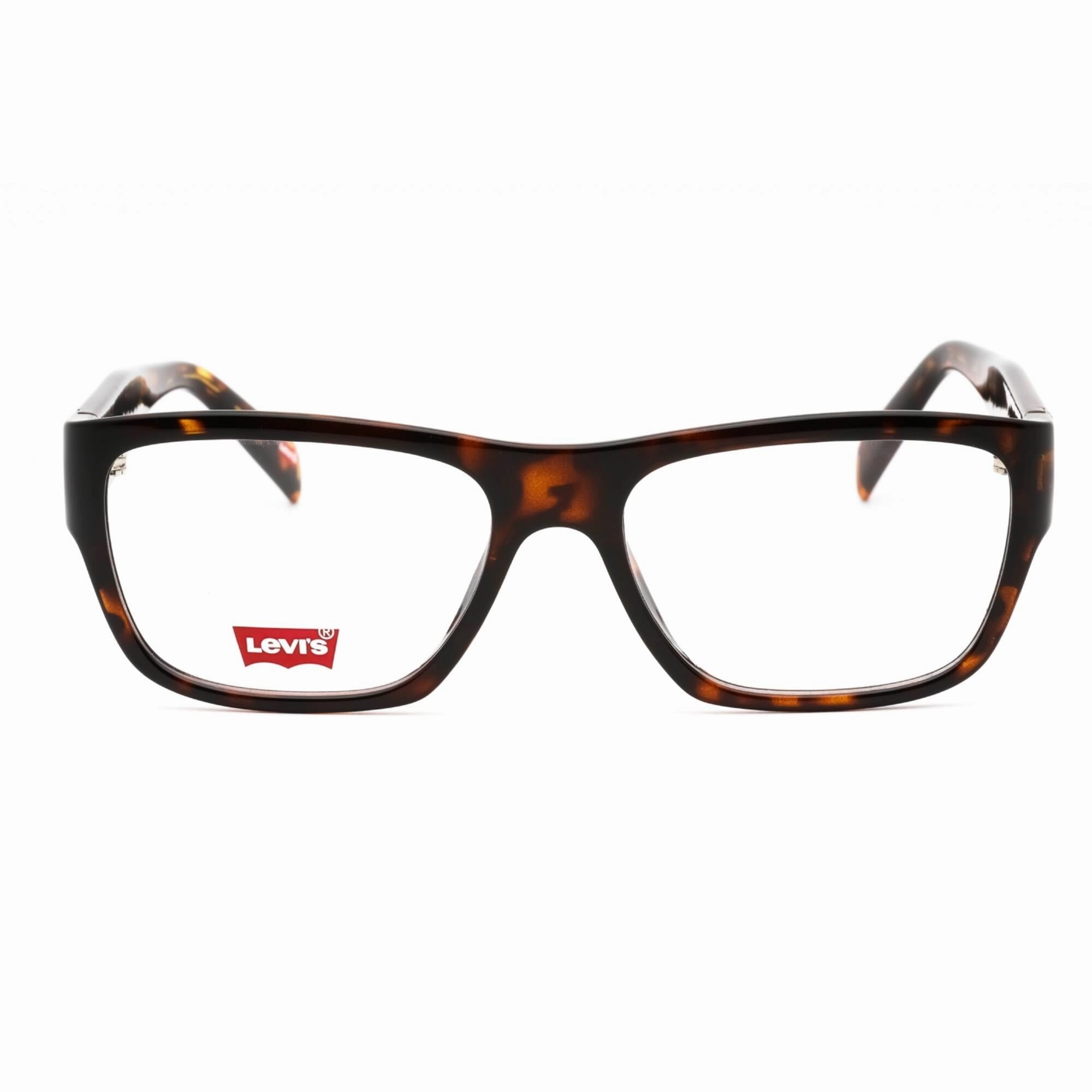 Levi's Men's Eyeglasses - Havana Plastic Full Rim Rectangular Frame | LV 1049 0086 00