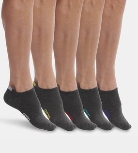 Lot de 5 paires de socquettes homme en coton Gris Moyen EcoDim