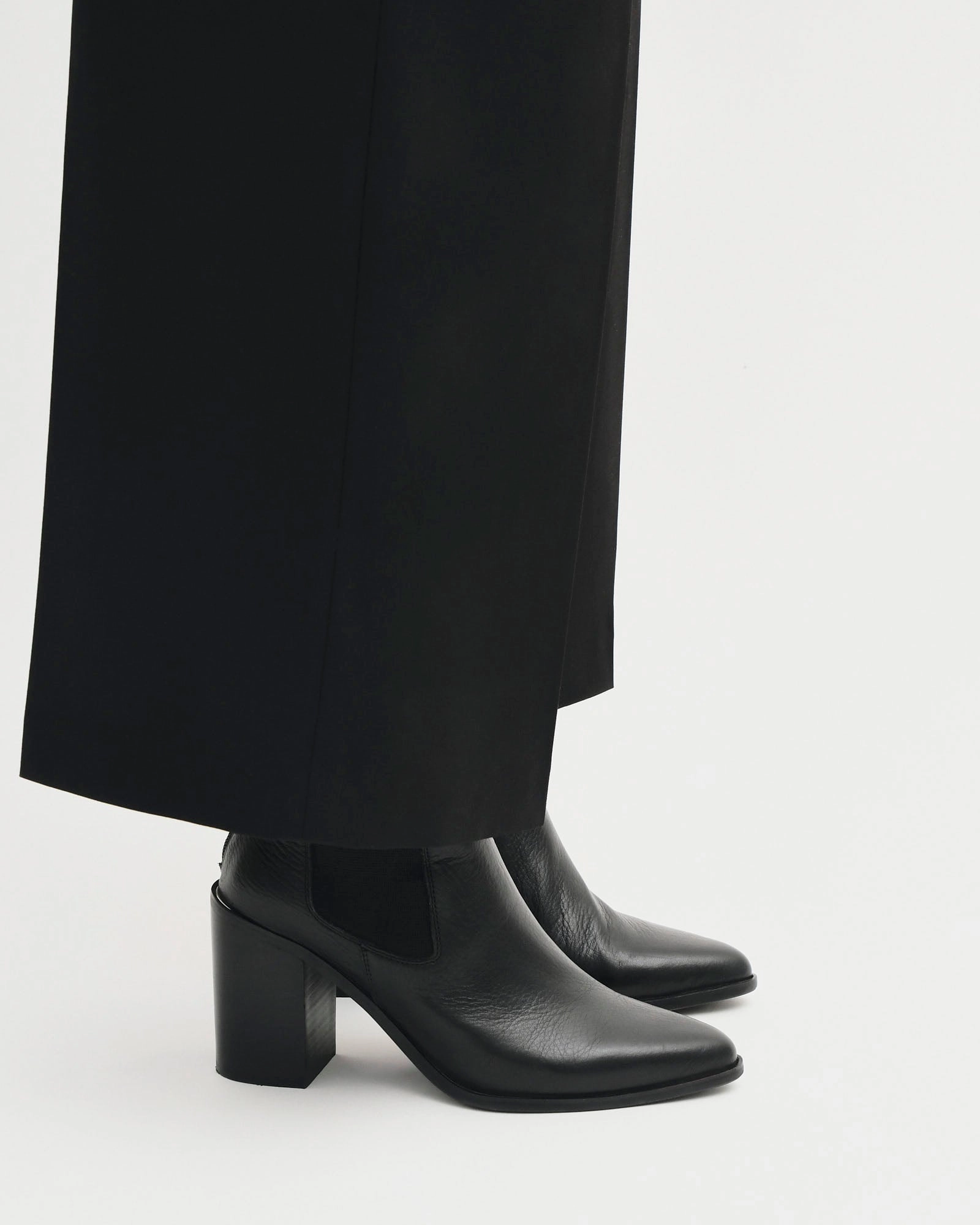 LOVER HIGH ANKLE BOOTS BLACK LEATHER