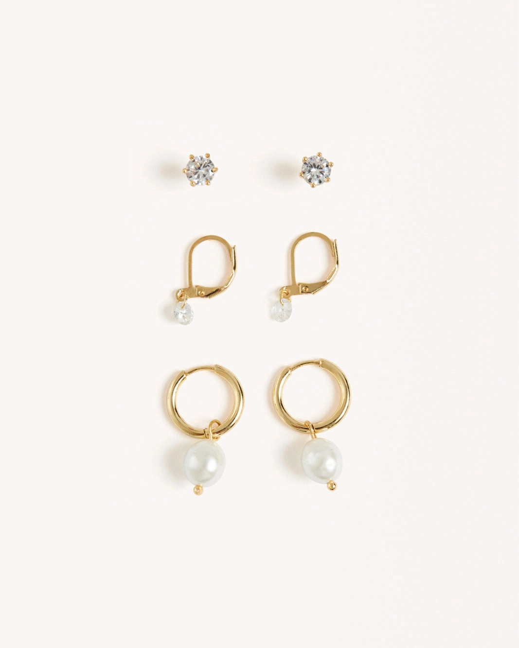 MAEVE 3 PACK EARRINGS - GOLD PLATED 18K