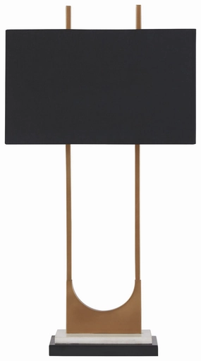 Malana Brass Finish Metal Table Lamp